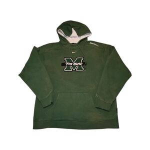 Nike Men's Forest Green Hoodie with Logo